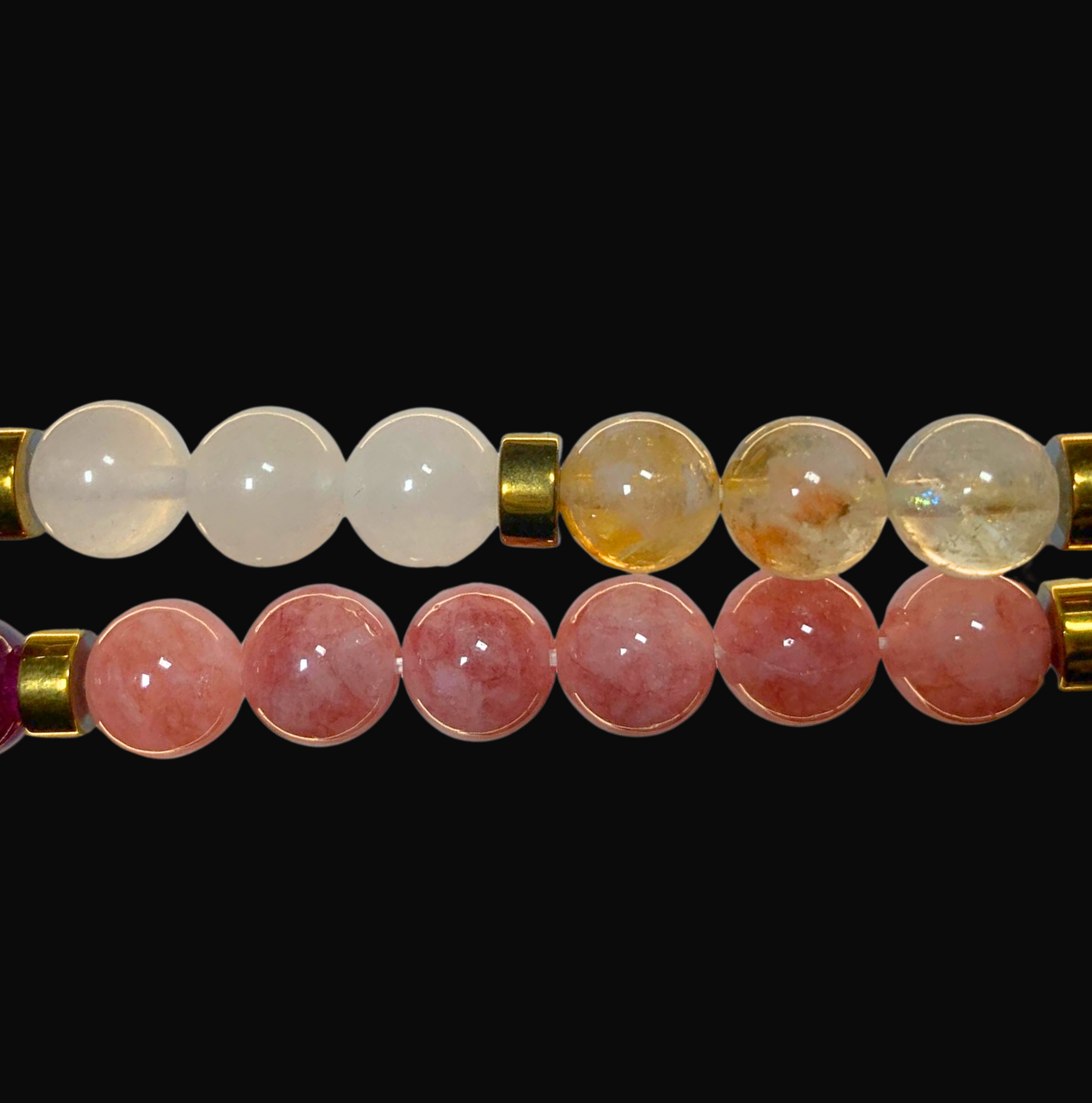 Jade Stone Bracelet Multicolor Gold