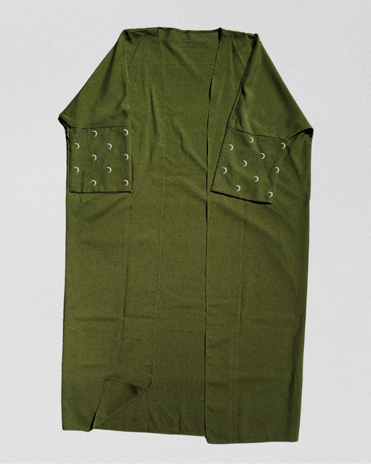 Moon Abaya Olive Green