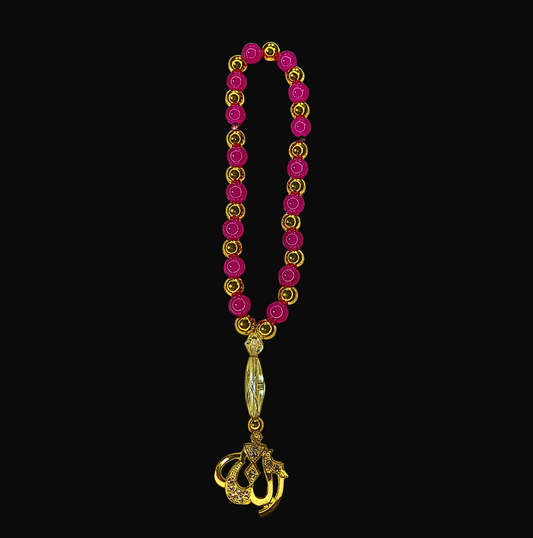 Tesbih Pink & Gold